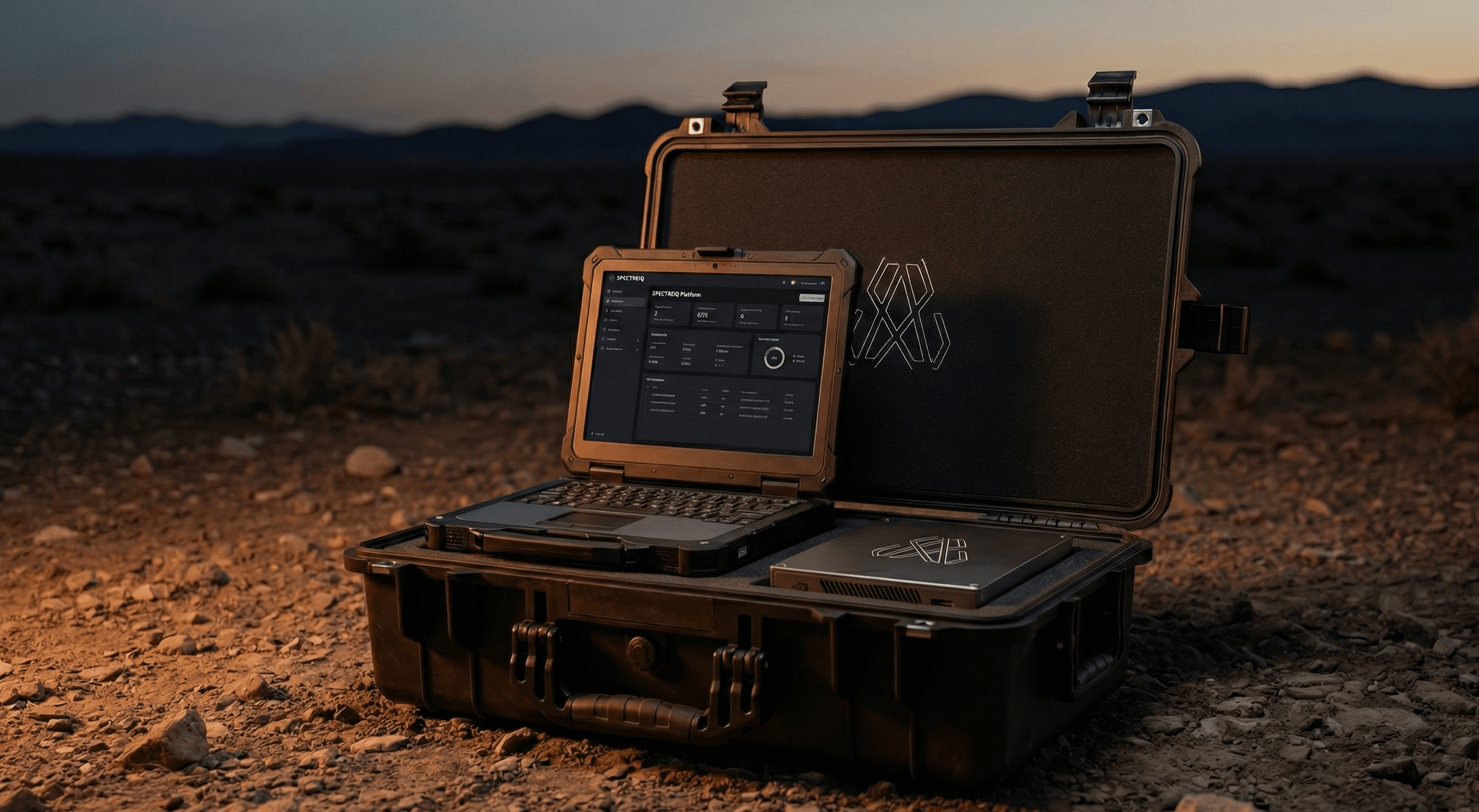 SPECTREIQ LLAMA system deployed in desert environment