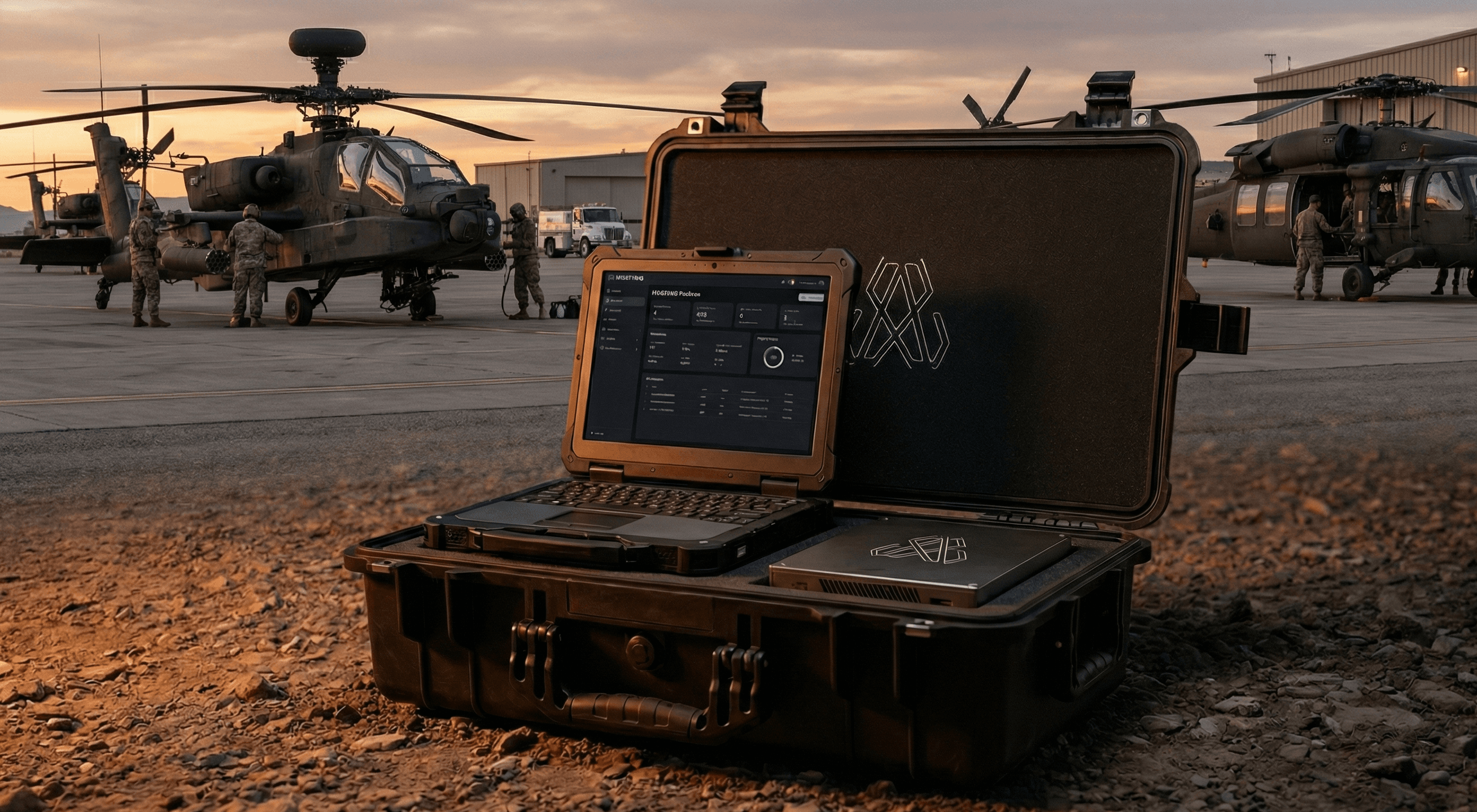 SPECTREIQ LLAMA deployed on military flight line
